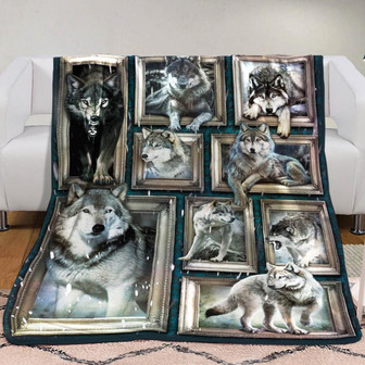 Wolf Fleece Blanket Throw Blanket Christmas Throw Blanket - Thegiftio UK