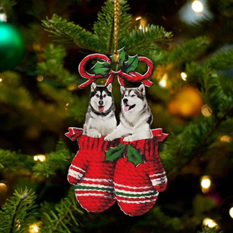 Alaskan Malamute Inside Your Gloves Christmas Holiday-Two Sided Ornament, Christmas Ornament, Car Ornament - Thegiftio UK
