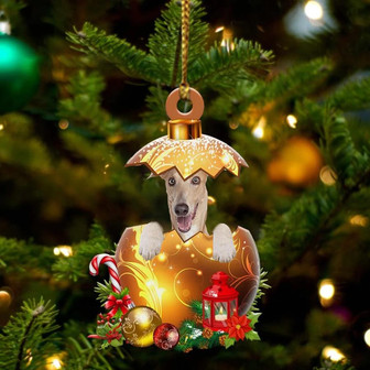 Azawakh In Golden Egg Christmas Ornament - Thegiftio UK