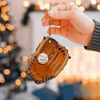 Baseball Personalized Flat Acrylic Ornament - Thegiftio