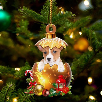 Basenji In Golden Egg Christmas Ornament - Thegiftio UK