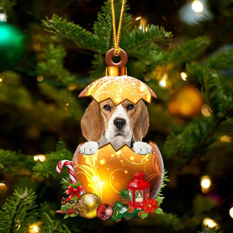 Beagle In Golden Egg Christmas Ornament - Thegiftio UK