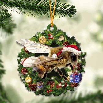 Bee and christmas gift for her gift for him gift for Bee lover ornament, Christmas Ornament, Car Ornament - Thegiftio UK