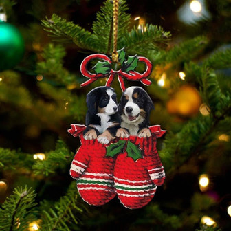 Bernese Mountain Inside Your Gloves Christmas Holiday-Two Sided Ornament, Christmas Ornament, Car Ornament - Thegiftio UK
