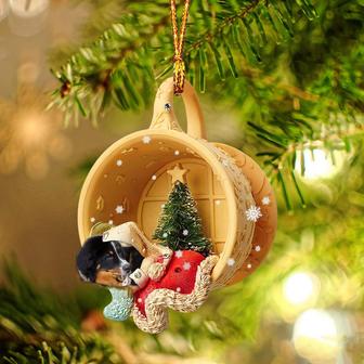 Bernese Mountain Sleeping In A Cup Christmas Ornament Dog Ornament, Car Ornament, Christmas Ornament - Thegiftio UK