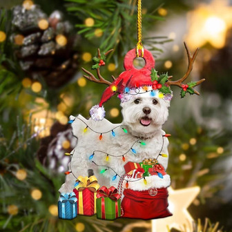 Bichon Frise Christmas Tree Shape Ornament - Thegiftio