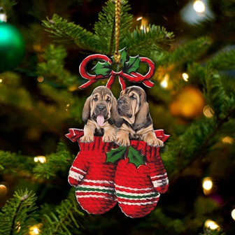 Bloodhound Inside Your Gloves Christmas Holiday-Two Sided Ornament, Christmas Ornament, Car Ornament - Thegiftio UK