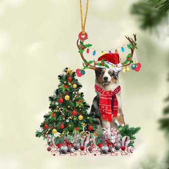 BLUE MERLE Australian Shepherd-Christmas Tree Gift Hanging Ornament, Christmas Ornament, Car Ornament - Thegiftio UK