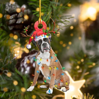 Boxer Christmas Shape Ornament - Thegiftio UK