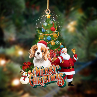 Cavalier King Charles spaniel 2-Christmas Tree&Dog Hanging Ornament, Christmas Ornament, Car Ornament - Thegiftio UK
