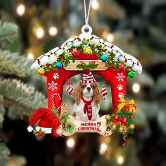 Cavalier King Charles Spaniel 3-Christmas House Two Sided Ornament, Christmas Ornament, Car Ornament - Thegiftio UK