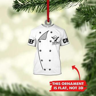 Chef White Outfit Personalized Ornaments, Proud Chef Uniform Christmas Ornament - Thegiftio UK