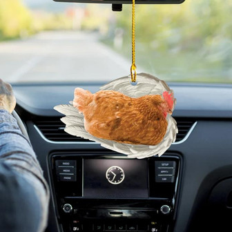 Chicken Car Ornament, Chicken Christmas Ornament, Chicken Angel Wings Ornament - Thegiftio UK