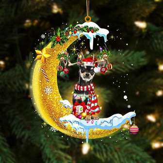 Chihuahua 02 On The Moon Merry Christmas Hanging Ornament Dog Ornament, Car Ornament, Christmas Ornament - Thegiftio UK