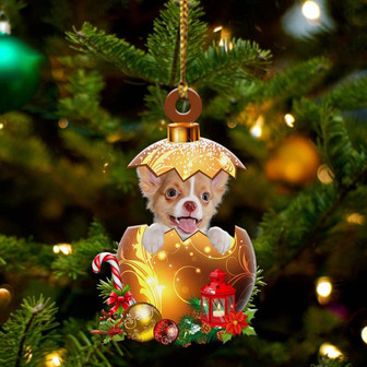 Chihuahua 03In Golden Egg Christmas Ornament - Thegiftio UK