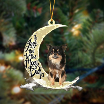 Chihuahua I Love You To The Moon And Back Hanging Ornament Dog Ornament, Car Ornament, Christmas Ornament - Thegiftio UK