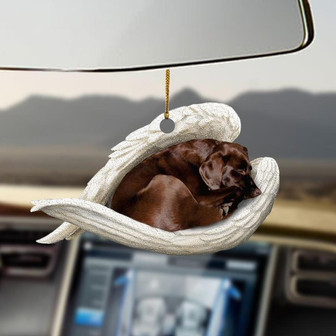 Chocolate labrador retriever sleeping angel chocolate Lab lovers dog moms ornament - Thegiftio