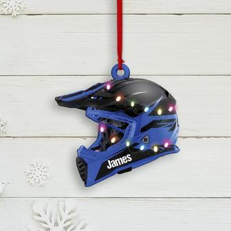 Christmas Ornament Personalized Motor Helmet, Motorbike Lover, Motocross Fan, Motorbike Helmet - Thegiftio UK