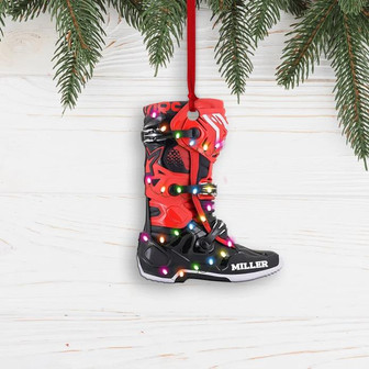 Christmas Ornament Personalized Motorcross Shoes, Ornament Motorcycle, Motor Shoes Lover - Thegiftio UK