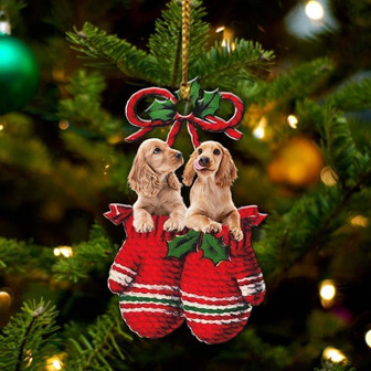 Cocker Spaniel Inside Your Gloves Christmas Holiday-Two Sided Ornament, Christmas Ornament, Car Ornament - Thegiftio UK
