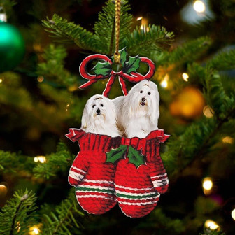 Coton de tulear Inside Your Gloves Christmas Holiday-Two Sided Ornament, Christmas Ornament, Car Ornament - Thegiftio UK