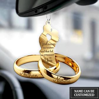 Couple Rings Personalized Ornament, Gift For Couple, Wedding Gift, Newlywed Gift - Thegiftio UK