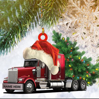 Custom Color Truck Flat 2D Christmas Ornament Personalized, Trucker Gifts, Christmas Tree Ornament, Home Decor - Thegiftio UK