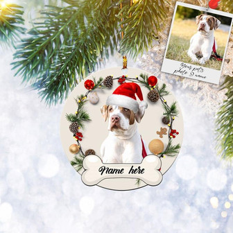 Custom Pet Memorial Ornament, Dog Cat Christmas Ornament Personalized Photo, Christmas Tree Ornament, Home Decor - Thegiftio UK
