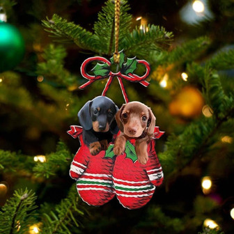 Dachshunds Inside Your Gloves Christmas Holiday-Two Sided Ornament, Christmas Ornament, Car Ornament - Thegiftio UK