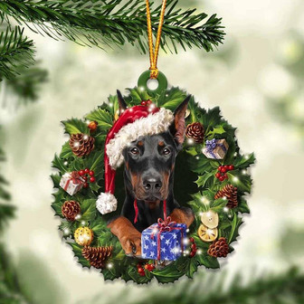 Dobermann and Christmas gift for her gift for him gift for Dobermann lover ornament, Christmas Ornament - Thegiftio UK