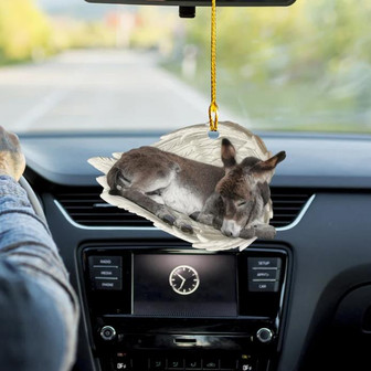 Donkey Car Ornament, Donkey Christmas Ornament, Donkey Angel Wings Ornament - Thegiftio UK