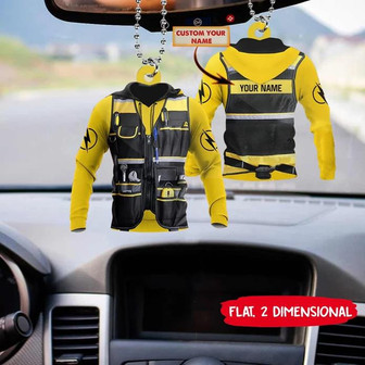Electrician Uniform Flat Car Ornament, Electrician Gift - Thegiftio UK