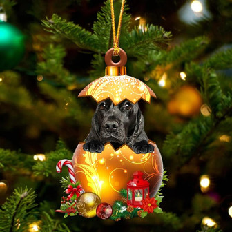 English Cocker Spaniel In Golden Egg Christmas Ornament - Thegiftio UK