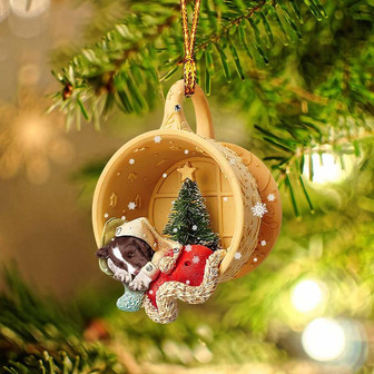 English Springer Sleeping in a tiny cup Christmas Holiday-Two Sided Ornament, Christmas Ornament - Thegiftio UK