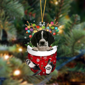 English Springer Spaniel 2-In Christmas Pocket Two Sides Ornament, Christmas Ornament, Car Ornament - Thegiftio UK