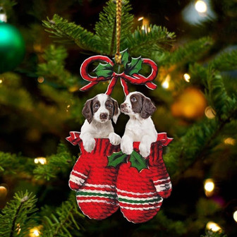 English Springer Spaniel Inside Your Gloves Christmas Holiday-Two Sided Ornament, Christmas Ornament - Thegiftio UK