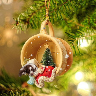 English Springer Spaniel Sleeping In A Cup Christmas Ornament Dog Ornament, Car Ornament, Christmas Ornament - Thegiftio UK