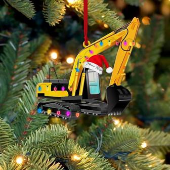 Excavator Christmas Personalized Ornaments, Excavator Lover Ornament, Christmas Gift For Excavator - Thegiftio UK
