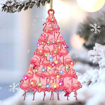 Flamingo lovely tree gift for flamingo lover gift for bird lover ornament - Thegiftio UK
