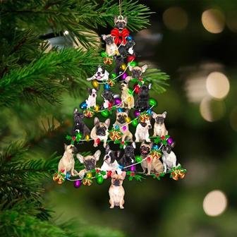 French Bulldog-Christmas Tree Lights-Two Sided Ornament - Thegiftio UK