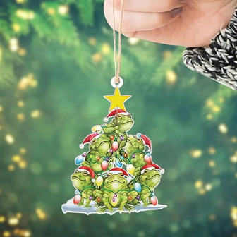 Frog Light Christmas Tree Ornament, Xmas Tree Ornament, Loved Frog Ornament, Frog Hanging Ornament - Thegiftio UK