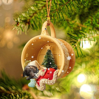 German Shorthaired Sleeping In A Cup Christmas Ornament Dog Ornament, Car Ornament, Christmas Ornament - Thegiftio UK