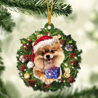 Gold Pomeranian and Christmas gift for her gift for him gift for Gold Pomeranian lover ornament, Christmas Ornament - Thegiftio UK