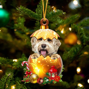 Goldendoodle In Golden Egg Christmas Ornament - Thegiftio UK