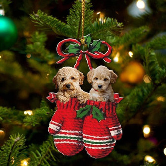 Goldendoodle Inside Your Gloves Christmas Holiday-Two Sided Ornament, Christmas Ornament, Car Ornament - Thegiftio UK
