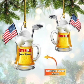 Golf Personalized Ornament, Custom Shape Golf - 19th Hole Ornament - Thegiftio UK