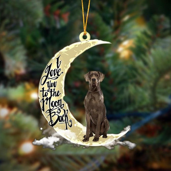 Great Dane I Love You To The Moon And Back Hanging Ornament Dog Ornament, Car Ornament, Christmas Ornament - Thegiftio UK