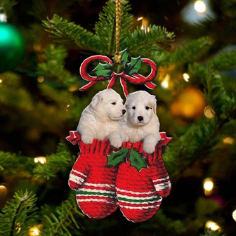 Great Pyrenees Inside Your Gloves Christmas Holiday-Two Sided Ornament, Christmas Ornament, Car Ornament - Thegiftio UK