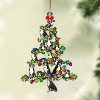 Greater Swiss Mountain Dog-Christmas Tree Lights-Two Sided Ornament, Christmas Ornament, Car Ornament - Thegiftio UK