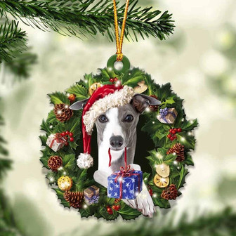 Greyhound and Christmas gift for her gift for him gift for Greyhound lover ornament, Christmas Ornament - Thegiftio UK